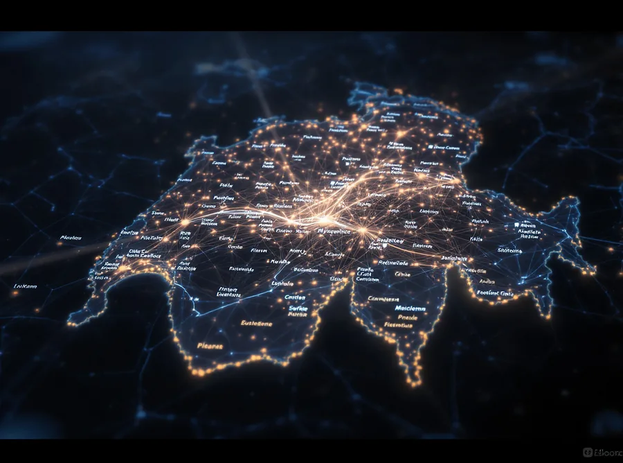 KI-Netzwerk visualisiert lokale Schweizer Unternehmen die von KI-Modellen empfohlen werden